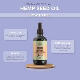 Ananta Hemp Works Hemp Seed Oil I 100ML I Specially for Dog I Cat I Relax Your Pets I Fight Anxiety I Pet Joint Support I Improve Skin I 100% Ayurvedic & Natural I Pet Care Massage Oil | No Side Effe