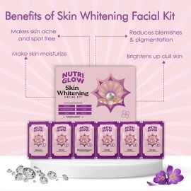 NutriGlow NATURAL\'S Salon Series Facial Kit Helps in Dullness Treatment, All Skin Types (60gm)