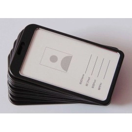 Lazybeee i Cards-Natural Hard Metal (Aluminum Alloy) ID Card Holder/Badge with Scratch Guard for Office ID Card (Vertical)(Pack of 1)