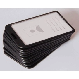 Lazybeee i Cards-Natural Hard Metal (Aluminum Alloy) ID Card Holder/Badge with Scratch Guard for Office ID Card (Vertical)(Pack of 1)