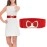 Zibuyu Women Waist Belt for Dresses Stylish Belt for Girls Bowknot Wide Interlocking Buckle Elastic Stretchy Hip Belts for Women & Girl (Red), Red, Free Size
