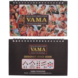 VAMA Fashions Plain Round Multicolour Kumkum Forehead Reusable Self-Adhesive Sticker Small Bindis Bindiya Spiral Bindi Book Mini Size For Girls (948 - Small Bindi Booklet)