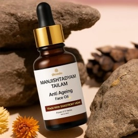 Shravaha - Manjishtadhyam Tailam | Anti-Ageing, Skin Repair & Brightening Face Oil | Made with Shastrokt Vidhi & 8 Ayurvedic Herbs (Pack of 1)