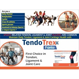 Trexgen TENDOTREX FORTE Advanced & Complete Tendon, Joint Cartilage & Ligament Care (30 Tablets) (Pack of 1)