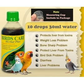 STAR FARMS Birds Care (Herbal Plus) Health Supplements for birds - (100 ml Each) Pack of 2 / Protecting Liver from Toxins, Boost Immune System and Enhances Marcophages Repsonses