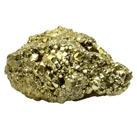 Crystal Heaven Pyrite Stone Original Cluster - Certified, 1.5 to 2.5 Inches, 40-80 Grams, Brass-Yellow, Natural, SI1-SI2 Clarity, Enhances Willpower & Luck