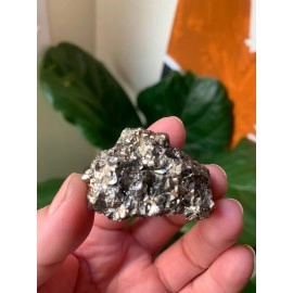Crystal Heaven Pyrite Stone Original Cluster - Certified, 1.5 to 2.5 Inches, 40-80 Grams, Brass-Yellow, Natural, SI1-SI2 Clarity, Enhances Willpower & Luck
