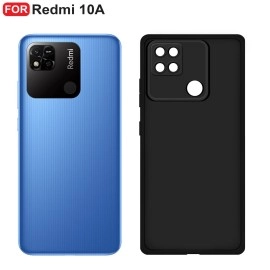 CEDO Redmi 10A / Poco C31 Back Cover | Camera Bump Protection & Ultra Slim | Matte Soft Silicon Shock Proof Rubberised Back Case Cover (Black)