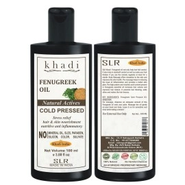 SLR Khadi Fenugreek Oil Cold Pressed - For Hair & Body Massage Oil - 100 Ml (Pack Of 1)