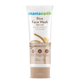 Mamaearth Rice Face Wash with Rice Water & Niacinamide for Glass Skin | Gently Cleanses, Hydrates & Brightens | Reduces Dark Spots & Blemishes | Suitable for All Skin Types | Paraben Free, 100ml