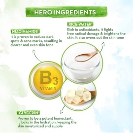 Mamaearth Rice Face Wash with Rice Water & Niacinamide for Glass Skin | Gently Cleanses, Hydrates & Brightens | Reduces Dark Spots & Blemishes | Suitable for All Skin Types | Paraben Free, 100ml