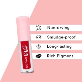 SUGAR POP Lip Kit | Matte Lipcolour - 01 Chilli (1.6 ml) + Nourishing Lip Balm - 02 Cherry (4.5 gms)