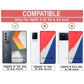 CEDO iQOO 9 SE (5G) Back Case Cover | Camera Protection Shockproof Bumper-Edge | Acrylic Crystal Clear 360 Degree Protection TPU+PC | Transparent Eagle Back Case Cover (Black)