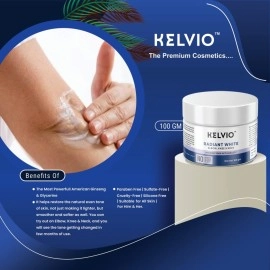 Kelvio Radiant White Elbow, Knee & Neck skin Whitening cream For Women, Men & Girls100gm