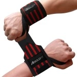 Boldfit Wrist Supporter for Gym Wrist Band for Men Gym & Women with Thumb Loop Straps - Wrist Wrap Gym Accessories for Men Hand Grip & Wrist Support Sports Straps for Gym, Weightlifting - (Red)