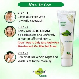 Glutaflo Cream Glutathione Face Cream For Melasma, Dark Spots, Hyperpigmentation, Anti Ageing, Acanthosis Nigricans, Black Neck With vitamine C & E & B3 And Kojic Acid,Aloe vera & Sandal wood & Turm
