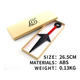 STORE 2508 Kids To Adults Anime Nruto Plastic Weapon Toy Hokage Minato\'s Kunai Cosplay Armor 26.5 Cm With Box Japanese Anime Cosplay,Multicolor