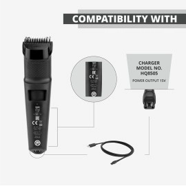 BAEYE 15v ultra fast USB charging cable compatible with most philips trimmer, shavers, body groomers & multi grooming models (Replacement for HQ8505 Charger) BT3221