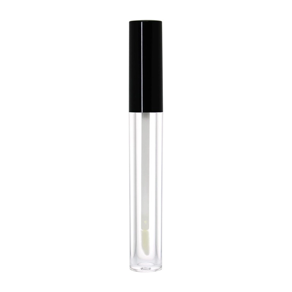 nsb herbals 5ml Round Premium Acrylic Empty Lip Gloss, Lip Care, Cosmetic, Oil Bottles, Mascara, Liquid Eye Shadow, Transparent Empty Clear Lip Containers Tubes, Refillable Bottle With Plug (1)