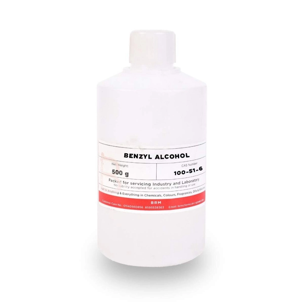 BRM Chemicals Benzyl Alcohol - 1 KG For Soap Making, Shampoo, Lotions, Cosmetic Making & DIY Personal Care For Face, Hair, Skin & Body