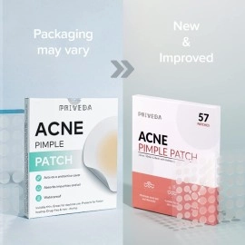 PRIVEDA Acne Pimple Patch 57 Units Hydrocolloid Made in Korea 3 Sizes 8mm 10mm 12mm Waterproof Sheet