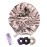 Atrube Silk Satin Hair Bonnet Reversible Reusable Showercap satin bonnet Adjustable Tie Band Women, Scrunchies Comb Satin Wrap,Standard, Multicolor,Free Size