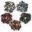 BELICIA Cheetah Hair Scrunchies 5pcs Big Large Fashion Chiffon Leopard-print Scrunchie Ponytail Holder Hair Elastic Hair Ties Hair Bands Animal-printed Pattern Scrunchy for Women Landy