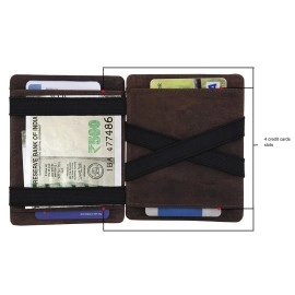 URBAN FOREST Vintage Brown Leather Magic Wallet for Men