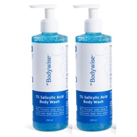 Be Bodywise 1% Salicylic Acid Body Wash 500ml | Helps to Prevent Body Acne & Cleanse Skin | Paraben and SLS free | Pack of 2