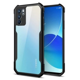 Fashionury Back Cover for Oppo Reno 6 5G (TPU, Polycarbonate | Transparent)