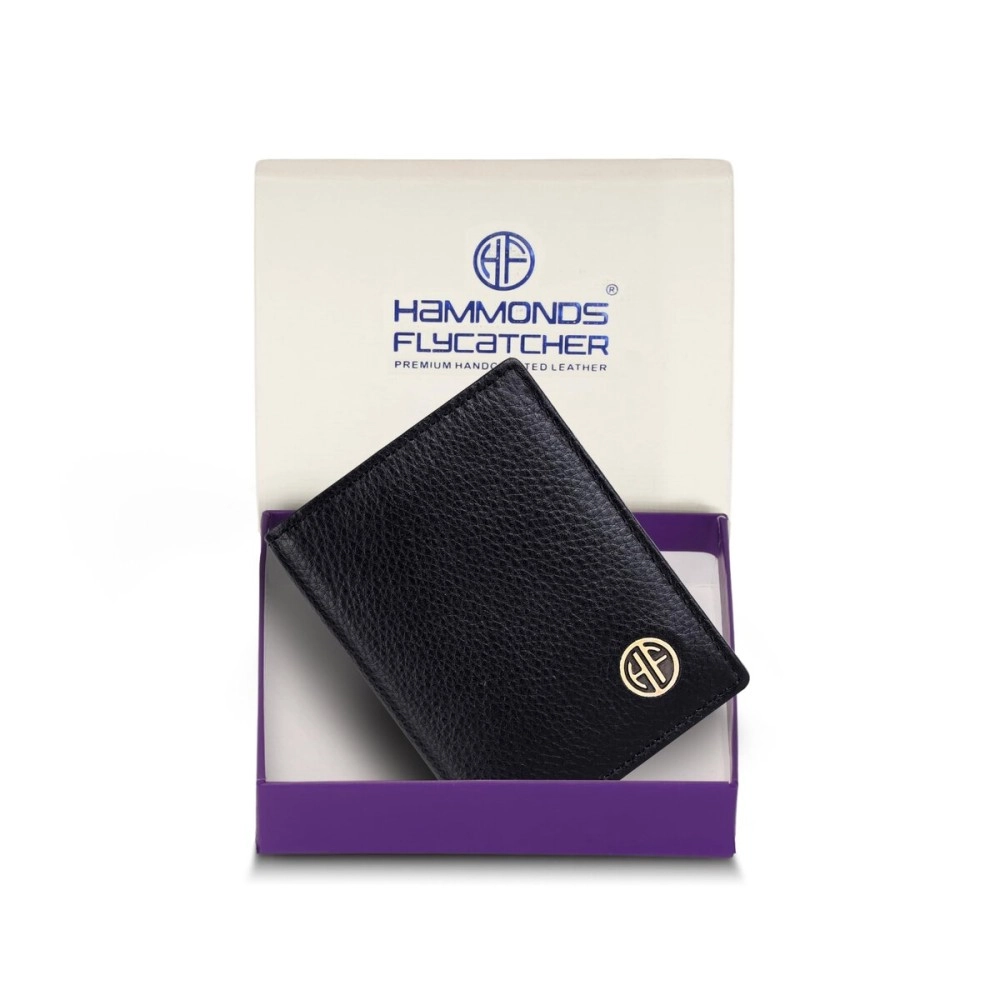 HAMMONDS FLYCATCHER Tan Leather Unisex Card Holder (CC605_TN), Black, 8 Cm X 2 Cm X 10.5 Cm, Minimalist