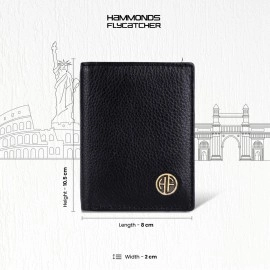 HAMMONDS FLYCATCHER Tan Leather Unisex Card Holder (CC605_TN), Black, 8 Cm X 2 Cm X 10.5 Cm, Minimalist