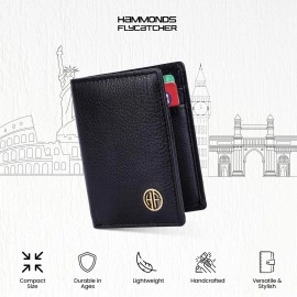 HAMMONDS FLYCATCHER Tan Leather Unisex Card Holder (CC605_TN), Black, 8 Cm X 2 Cm X 10.5 Cm, Minimalist