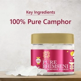 Camveda Pure Bhimseni Camphor Kapoor/Kapur Jar (100g) | 100% Pure Camphor Purifying & Pleasant Fragrance for Pooja, Hawan, Air Freshener | Unadulterated Camphor- Bhimseni Camphor- 100gm