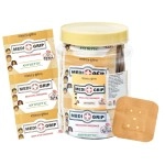 Medigrip Adhesive Band Aid Square First Aid (100 Plasters) Brown