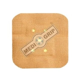 Medigrip Adhesive Band Aid Square First Aid (100 Plasters) Brown
