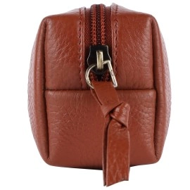 HAMMONDS FLYCATCHER Leather Utility Pouch-Multi-Use Genuine Leather Pencil Case, Cosmetic Pouch, Stationery Pouch, Coin Pouch, Makeup Brush Pouch For Women & Men-School & Office Organizer-Tan - 5 Cm