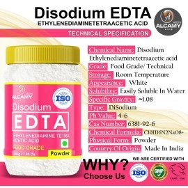 ARSHI A ALCAMY LIFE AAAL 100% Pure Disodium EDTA Powder (Food Grade) (200 GRAM)