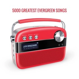 Carvaan Saregama Premium Hindi - Portable Music Player with 5000 Preloaded Songs, FM/BT/AUX (Emerald Green)