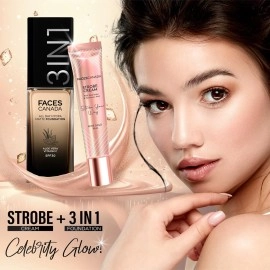 FACESCANADA All Day Hydra Matte Foundation Cream| 3-In-1 Foundation + Moisturizer + Spf 30 | 24 Hr Aloe Hydration & Vitamin C | 10Hr Long Wear | Medium To High Buildable Coverage | Soft Sand | 25Ml