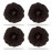Sanas (4Pcs) hair accessories for women wedding stylish hair extensions hair bun accessories artificial scrunchies for women juda extension messy hair buns Wig rubber band for hair 4Pcs (Brown)