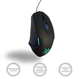 Arctic Fox Wired USB Gaming Mouse with Breathing Lights and DPI Upto 3600