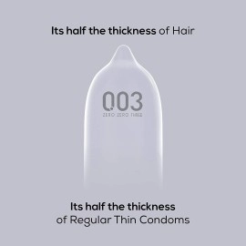 OKAMOTO Japans Best 003 Platinum Condoms | Thinnest Premium Condoms for Men - Made In Japan | 0.03 mm thin (2 x 10s)
