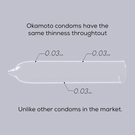 OKAMOTO Japans Best 003 Platinum Condoms | Thinnest Premium Condoms for Men - Made In Japan | 0.03 mm thin (2 x 10s)