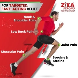 ZIXA Strong Fast acting Pain Relief Roll On - 50g (Pack of 2) | Dual action | Heals Back Pain, Muscle Pain, Knee Pain, Joint Pain, Headache | 6 Powerful Plant actives and Scientifically Formulated
