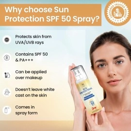 TNW-THE NATURAL WASH Sunscreen Spray | Face & Body Sunscreen for Men & Women | SPF 50 with Niacinamide & White Rose Extract | For Sun Protection Against UVA/UVB | With SPF 50 & PA+++