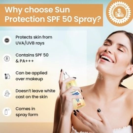 TNW-THE NATURAL WASH Sunscreen Spray | Face & Body Sunscreen for Men & Women | SPF 50 with Niacinamide & White Rose Extract | For Sun Protection Against UVA/UVB | With SPF 50 & PA+++