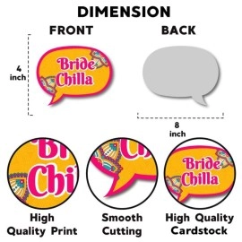 Festiko Haldi Ceremony Props Set of 25 Pcs for Wedding and Photo Booth Decoration, Props for Bride and Family