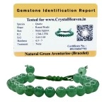Crystal Heaven Green Aventurine Bracelet for Women Men Natural Healing - AAA Grade Original Healing Gemstone Adjustable Bracelet for Yoga Reiki Meditation Feng Shui