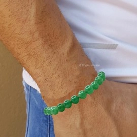 Crystal Heaven Green Aventurine Bracelet for Women Men Natural Healing - AAA Grade Original Healing Gemstone Adjustable Bracelet for Yoga Reiki Meditation Feng Shui